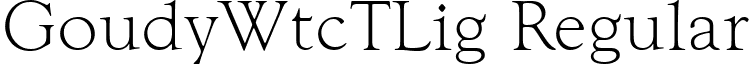 GoudyWtcTLig Regular font - GoudyWtcTLig.ttf