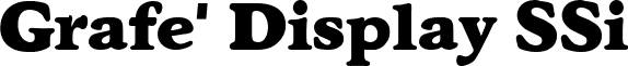 Grafe' Display SSi font - GrafeDisplaySSi.ttf