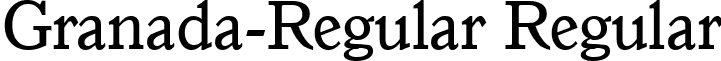 Granada-Regular Regular font - Granada-Regular.ttf
