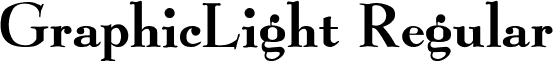 GraphicLight Regular font - graphicl.ttf