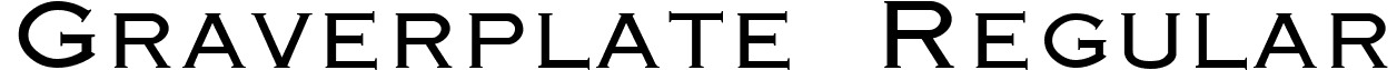 Graverplate Regular font - Graverplate Regular.ttf