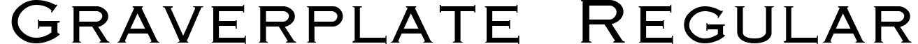 Graverplate Regular font - Graverplate.ttf