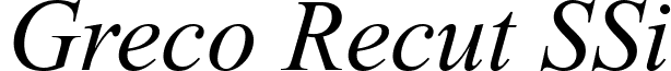 Greco Recut SSi font - GrecoRecutSSiItalic.ttf