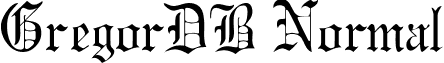 GregorDB Normal font - GregorDBNormal.ttf