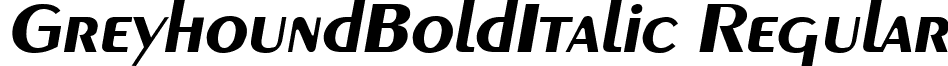 GreyhoundBoldItalic Regular font - GreyhoundBoldItalic.ttf