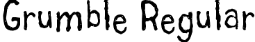 Grumble Regular font - grumble_tt.ttf