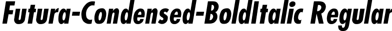 Futura-Condensed-BoldItalic Regular font - FUTURA.ttf