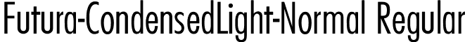 Futura-CondensedLight-Normal Regular font - FUTURA.ttf