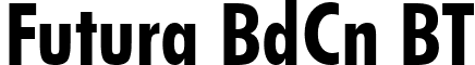 Futura BdCn BT font - FuturaBoldCondensedBT.ttf