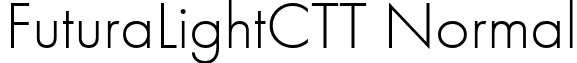 FuturaLightCTT Normal font - FTR35__C.ttf