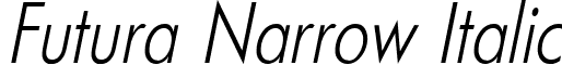 Futura Narrow Italic font - Futura Narrow Italic.ttf