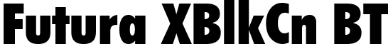 Futura XBlkCn BT font - futura extra black condensed bt.ttf