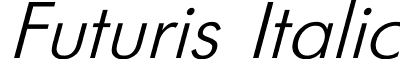 Futuris Italic font - Futuris Italic.ttf