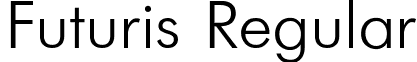 Futuris Regular font - FUTURIS.ttf