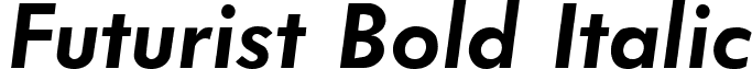 Futurist Bold Italic font - FUTRSTBI.ttf