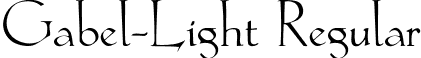 Gabel-Light Regular font - Gabel-Light.ttf