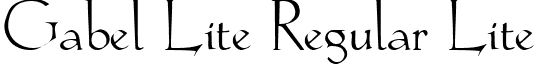 Gabel Lite Regular Lite font - gab887.ttf