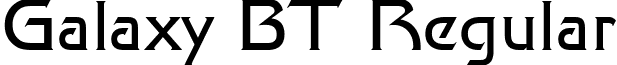 Galaxy BT Regular font - GalaxyBT.ttf