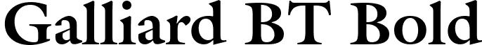 Galliard BT Bold font - galirdb.ttf