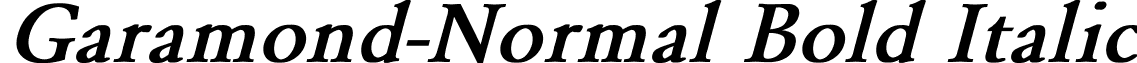 Garamond-Normal Bold Italic font - Garamond-NormalBoldItalic.ttf