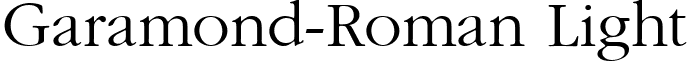 Garamond-Roman Light font - GARMNDR.ttf
