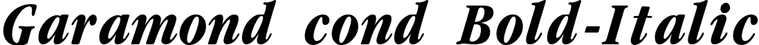 Garamond cond Bold-Italic font - GARAM21.ttf