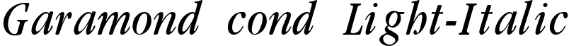 Garamond cond Light-Italic font - GARAM23.ttf