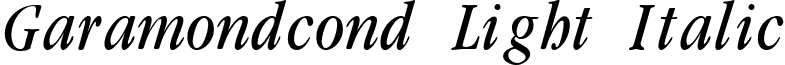 Garamondcond Light Italic font - GRMND_LI.ttf