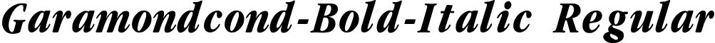 Garamondcond-Bold-Italic Regular font - GARAMON1.ttf