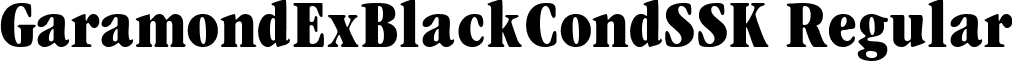 GaramondExBlackCondSSK Regular font - GaramondExBlackCondSSK.ttf