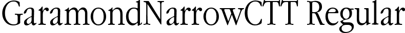 GaramondNarrowCTT Regular font - GaramondNarrowCTT Regular.ttf