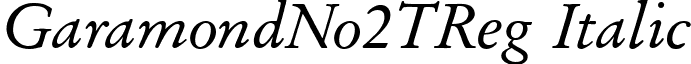 GaramondNo2TReg Italic font - GaramondNo2TRegItalic.ttf