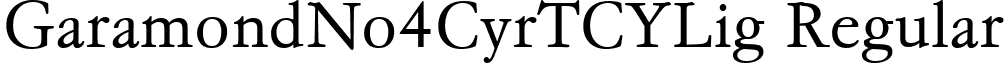 GaramondNo4CyrTCYLig Regular font - GAR4CYRL.ttf