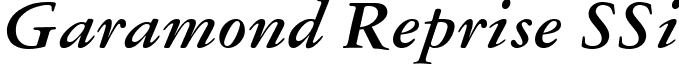 Garamond Reprise SSi font - GaramondRepriseSSiBoldItalic.ttf