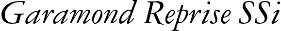 Garamond Reprise SSi font - GaramondRepriseSSiItalic.ttf