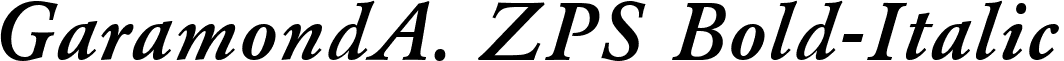 GaramondA. ZPS Bold-Italic font - GARAM30.ttf