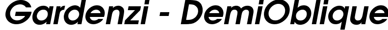 Gardenzi - DemiOblique font - gardenzo.ttf