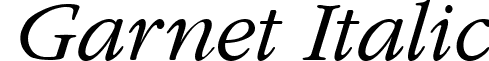 Garnet Italic font - Garnet Italic.ttf