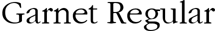 Garnet Regular font - GarnetRegular.ttf