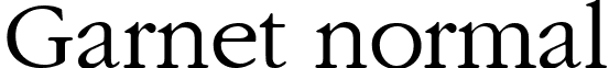 Garnet normal font - GARNET.ttf