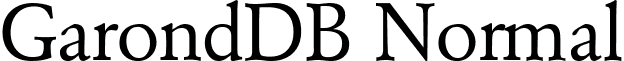 GarondDB Normal font - GarondDBNormal.ttf