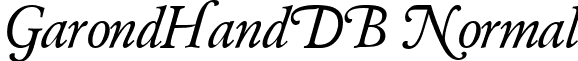 GarondHandDB Normal font - GarondHandDBNormal.ttf