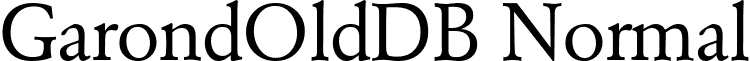 GarondOldDB Normal font - GarondOldDBNormal.ttf