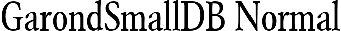 GarondSmallDB Normal font - GarondSmallDBNormal.ttf