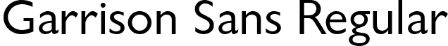 Garrison Sans Regular font - GarrisonSans.ttf