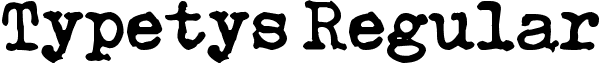 Typetys Regular font - Typetys.ttf