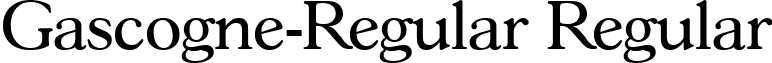 Gascogne-Regular Regular font - Gascogne-Regular.ttf