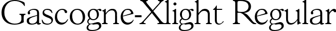 Gascogne-Xlight Regular font - Gascogne-Xlight.ttf