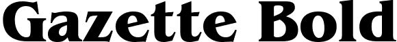 Gazette Bold font - gzbswfte.ttf