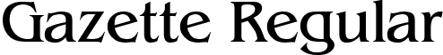 Gazette Regular font - Gazette.ttf